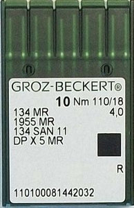 GROZ-BECKERT INDUSTRIAL NEEDLE 10 PACK 100/16 or 110/18