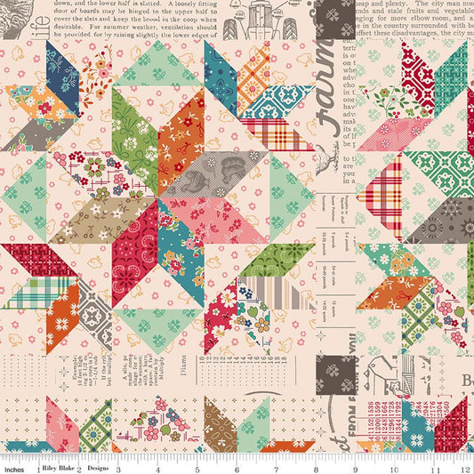 Riley Blake Farmers Daughter 54" Canvas Cheater Fabric Sold by the Yard  HD17191