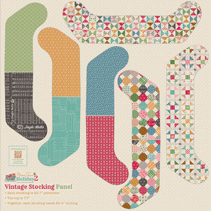 PREORDER Home Town Holiday 2 Vintage Stocking Panel SKU: HD19635-PANEL DUE OUT JULY 2027