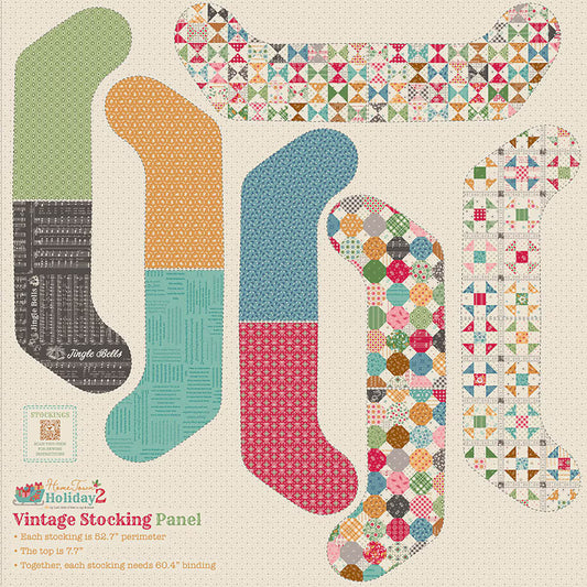 PREORDER Home Town Holiday 2 Vintage Stocking Panel SKU: HD19635-PANEL DUE OUT JULY 2027