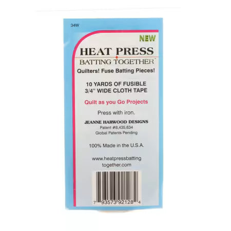 Heat Press Batting Together 3/4in X 10yd # HP34