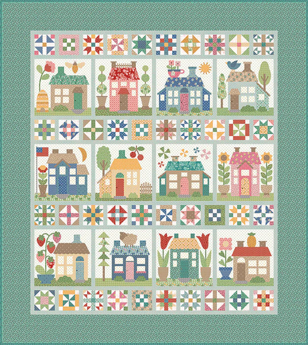 Fabric Kit for Lori Holt Home Town Hometown Quilt - Wall Quilt or Lap Quilt Size with Precut Options  USE DROP DOWN TO SEE PRICES  FABRIC KITS BACK IN STOCK in MID FEBRUARY