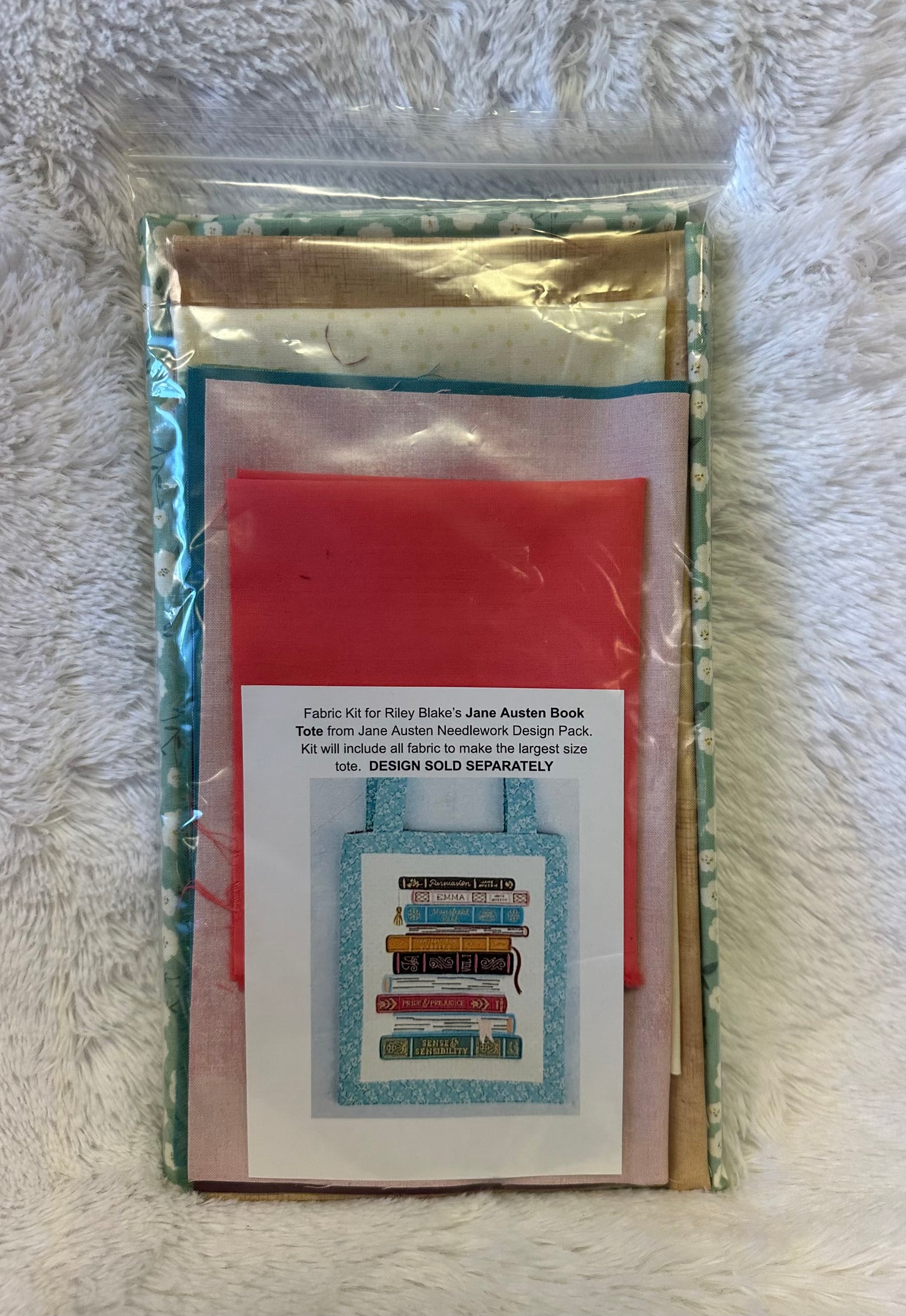 A1's Curated Jane Austen Needlework Tote Bag Fabric Kit from Riley Blake Designs