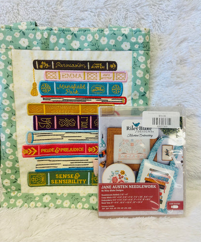 A1's Curated Jane Austen Needlework Tote Bag Fabric Kit from Riley Blake Designs