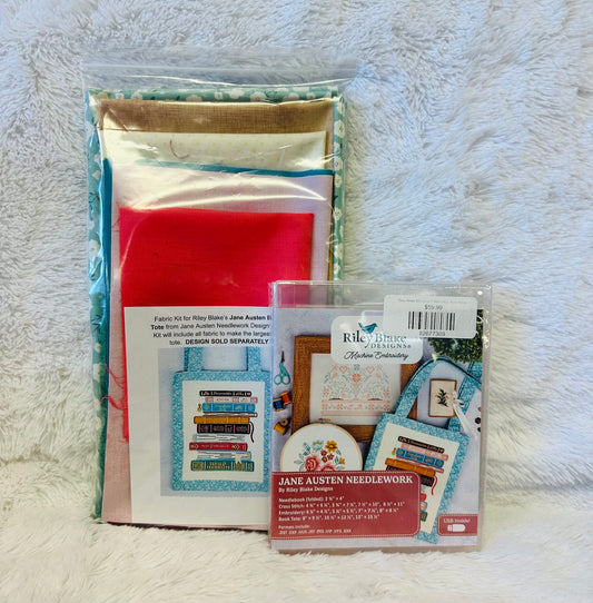 A1's Curated Jane Austen Needlework Tote Bag Fabric Kit from Riley Blake Designs