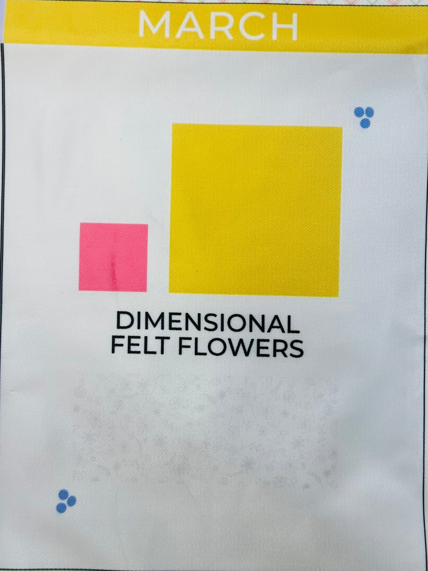 Kimberbell Mystery Wallflower Quilt Digital Dealer  A LA CARTE MARCH BLOCK DESIGN ONLY