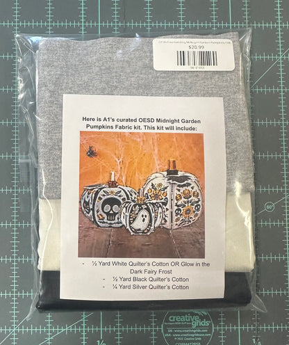 OESD Freestanding Midnight Garden Pumpkins FABRIC KIT READY THE BEGINNING OF SEPTEMBER