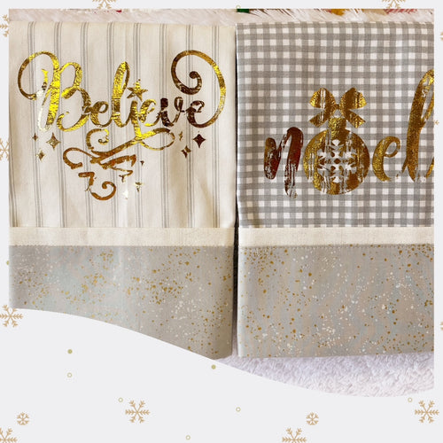 Prerecorded Scan N Cut Club: Grunge Foiled Tea Towels