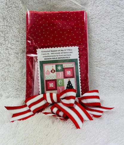 Kimberbell Season Of Joy 22" Pillow FABRIC KIT, INCLUDES EMBELLISHMENTS
