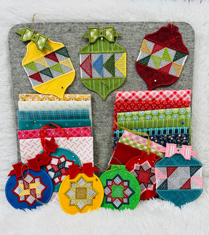 Lori Holt Home Town Holiday Patchwork Ornaments Fabric Kit