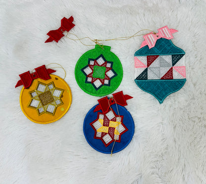 Lori Holt Home Town Holiday Patchwork Ornaments Fabric Kit