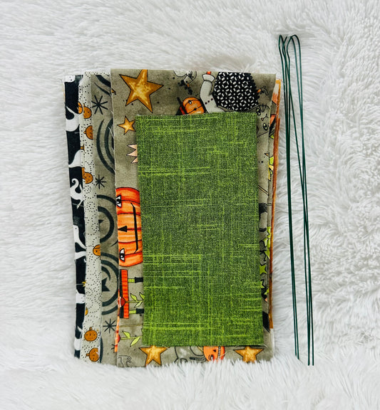 Pumpkin Pizazz Curated Fabric Kit- Using Riley Blake Spooky Fabric Collection