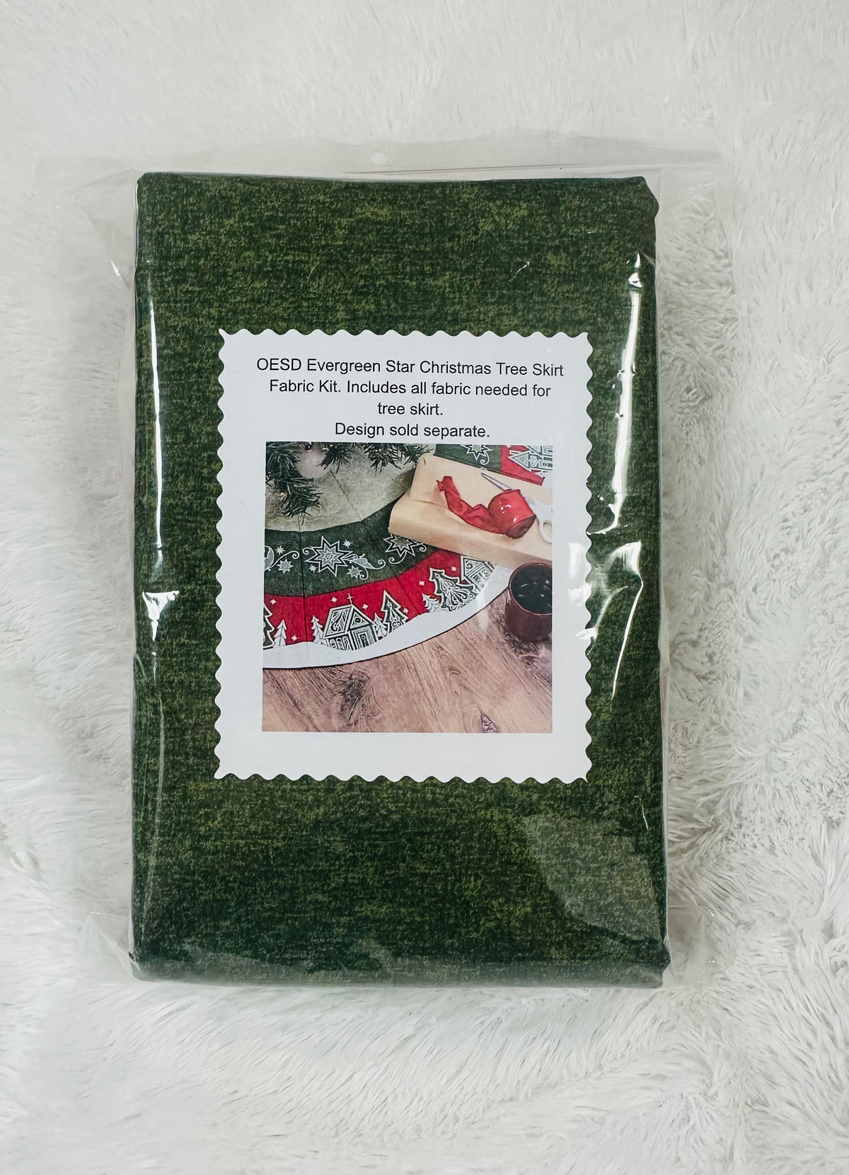 OESD Evergreen Star Christmas Tree Skirt Fabric Kit
