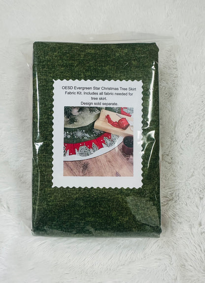 OESD Evergreen Star Christmas Tree Skirt Fabric Kit