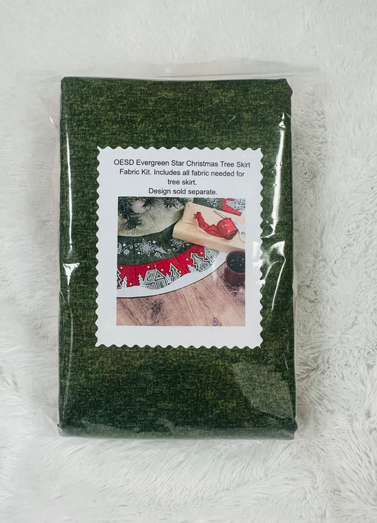 OESD Evergreen Star Christmas Tree Skirt Fabric Kit