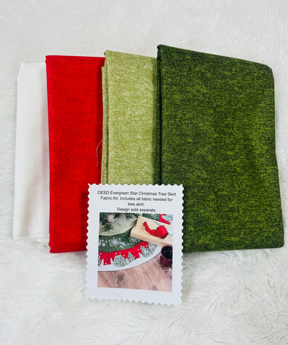 OESD Evergreen Star Christmas Tree Skirt Fabric Kit