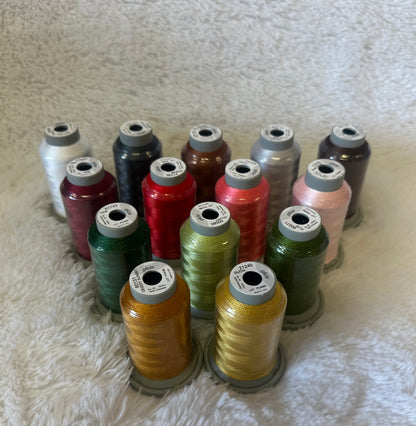READY TO SHIP END of JAN 2026 Digital Dealer 2026 Mistletoe Mystery Quilt Brown Box FULL THREAD KIT or A la Carte - USE THE DROP DOWN WINDOW TO MAKE YOUR CHOICE