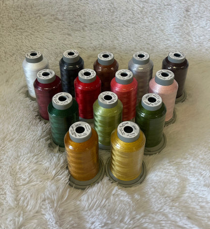 READY TO SHIP END of JAN 2026 Digital Dealer 2026 Mistletoe Mystery Quilt Brown Box FULL THREAD KIT or A la Carte - USE THE DROP DOWN WINDOW TO MAKE YOUR CHOICE