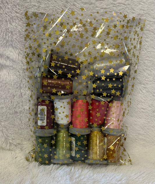 READY TO SHIP END of JAN 2026 Digital Dealer 2026 Mistletoe Mystery Quilt Brown Box FULL THREAD KIT or A la Carte - USE THE DROP DOWN WINDOW TO MAKE YOUR CHOICE