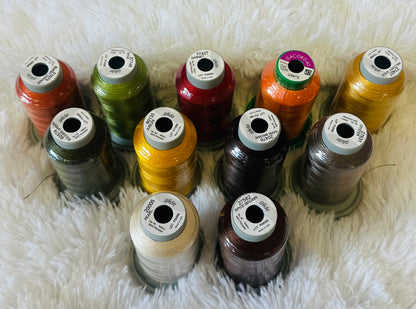 A1 specially curated Thread kit for Janine Babich Happy Thanksgiving Wall Hanging / Table Runner THREAD KIT OR INDIVIDUAL COLORS A LA CARTE - USE THE DROP DOWN WINDOW TO MAKE YOUR SELECTION