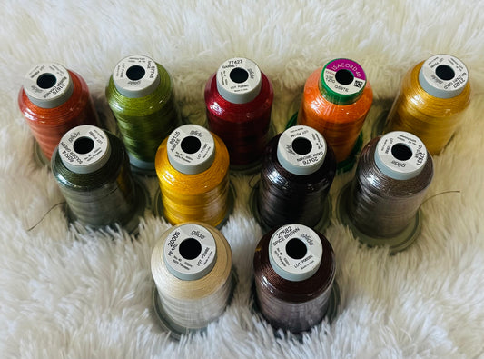 A1 specially curated Thread kit for Janine Babich Happy Thanksgiving Wall Hanging / Table Runner THREAD KIT OR INDIVIDUAL COLORS A LA CARTE - USE THE DROP DOWN WINDOW TO MAKE YOUR SELECTION