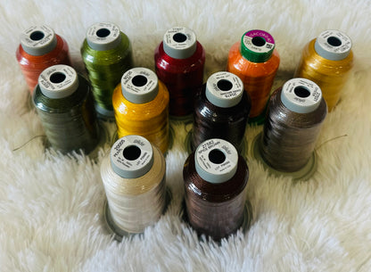 A1 specially curated Thread kit for Janine Babich Happy Thanksgiving Wall Hanging / Table Runner THREAD KIT OR INDIVIDUAL COLORS A LA CARTE - USE THE DROP DOWN WINDOW TO MAKE YOUR SELECTION