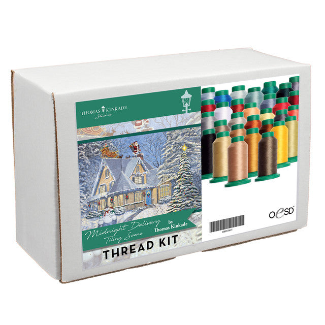 OESD Midnight Delivery By Thomas Kinkade Thread Kit IS80375KIT PREORDER Release in September