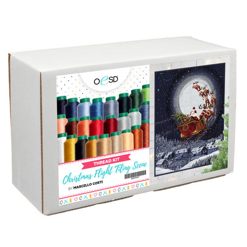 Christmas Flight Tiling Scene Thread Kit IS80394KIT