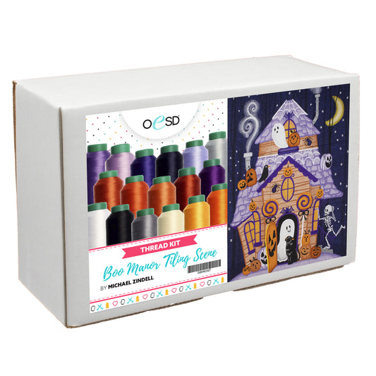 OESD Boo Manor Tiling Scene Thread Set IS80401KIT