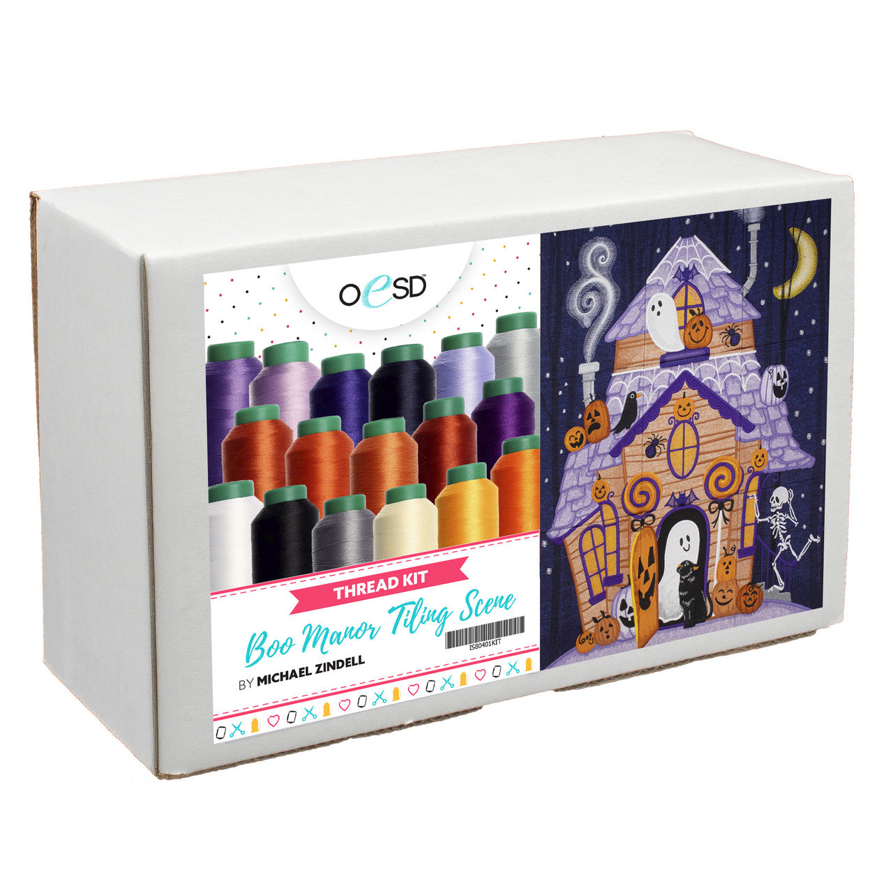 OESD Boo Manor Tiling Scene Thread Set IS80401KIT – A1 Vacuum & Sewing Reno