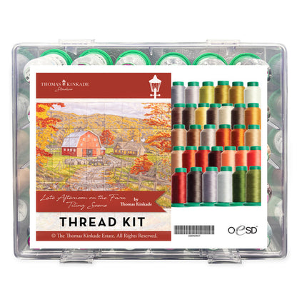OESD Late Afternoon on the Farm Tiling Scene by Thomas Kinkade Design 80409USB and/or Thread Kit (Physical or Digital Download, use drop down menu)