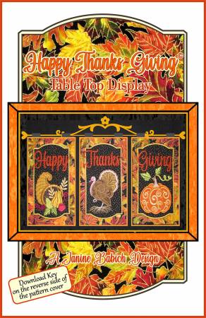 Happy Thanks Giving Table Top Display Embroidery Design by Janine Babich JBDHTG