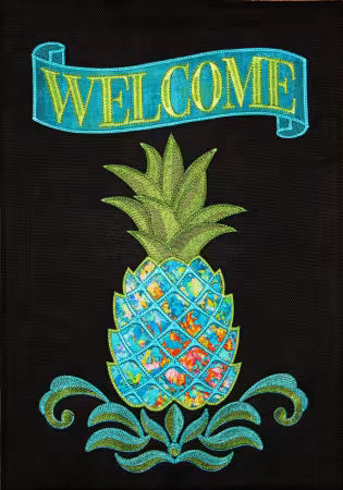 Janine Babich Outdoor Decor #5 Pineapple Welcome Banner Pattern # JBDOUT5 (physical or emailed code)