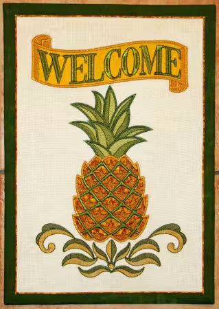 Janine Babich Outdoor Decor #5 Pineapple Welcome Banner Pattern # JBDOUT5 (physical or emailed code)