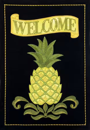 Janine Babich Outdoor Decor #5 Pineapple Welcome Banner Pattern # JBDOUT5 (physical or emailed code)