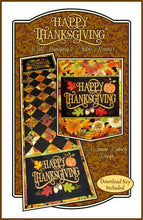 Load image into Gallery viewer, Janine Babich Happy Thanksgiving Wall Hanging and Table Runner JBDTHKS