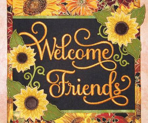 Janine Babich Welcome Friends Wall Hanging # JBDWF Design