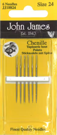 John James Blister Pack Chenille Needles Size 24 # JJ188-24
