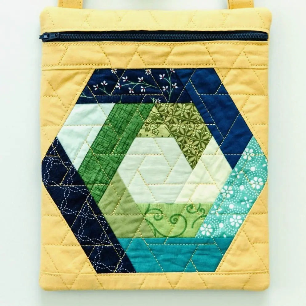 Kimberbell Hexagon Log Cabin Crossbody Bag Pattern KD2004 PREORDER DUE OUT END OF OCTOBER