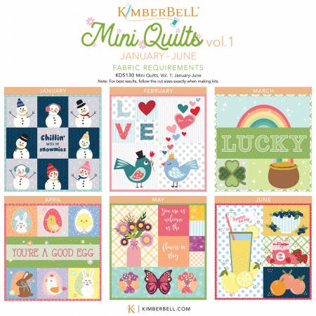 PREORDER Kimberbell Mini Quilts Volume 1 January - June # KD5130 RELEASED 11/15/23