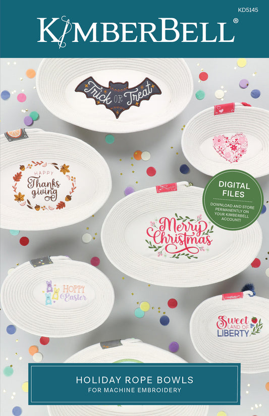 Kimberbell KD5145 Holiday Rope Bowls PAMPHLET with DOWNLOAD CODE or JUST DOWNLOAD CODE