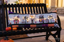 Load image into Gallery viewer, Kimberbell Twilight Boo-levard Bundle (Bench Pillow Fabric Kit, Machine Embroidery Designs and Embellishment Kit)