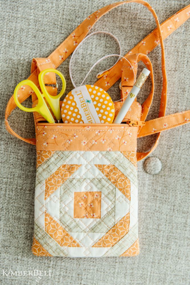 Kimberbell Digital Dealer 2023 November Pineapple Crossbody Bag FABRIC KIT for 5x7 or 8x12 hoop - 2 choices