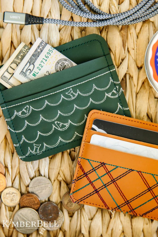 Kimberbell Digital Dealer 2023 June Father's Day Card Wallet Design AND/OR Fabric Kit Color Options