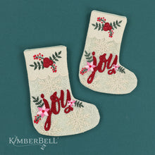 Load image into Gallery viewer, Digital Dealer 2024 November: Christmas Joy Lace Gift Stocking FABRIC KIT, DESIGN AND THREAD KIT USE DROP DOWN FOR PRICING