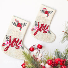 Load image into Gallery viewer, Digital Dealer 2024 November: Christmas Joy Lace Gift Stocking FABRIC KIT, DESIGN AND THREAD KIT USE DROP DOWN FOR PRICING