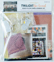Load image into Gallery viewer, Kimberbell Twilight Boo-levard Bundle (Bench Pillow Fabric Kit, Machine Embroidery Designs and Embellishment Kit)