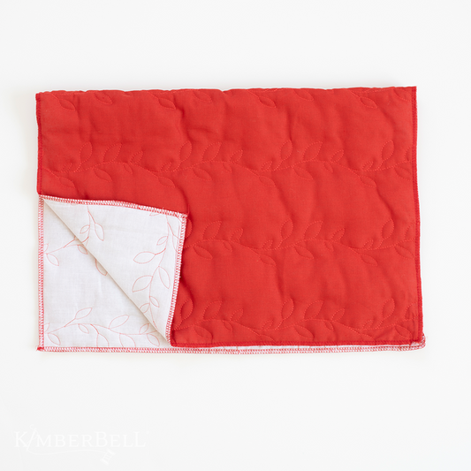 Kimberbell Quilted Pillow Cover Blank, Rust Linen KDKB263