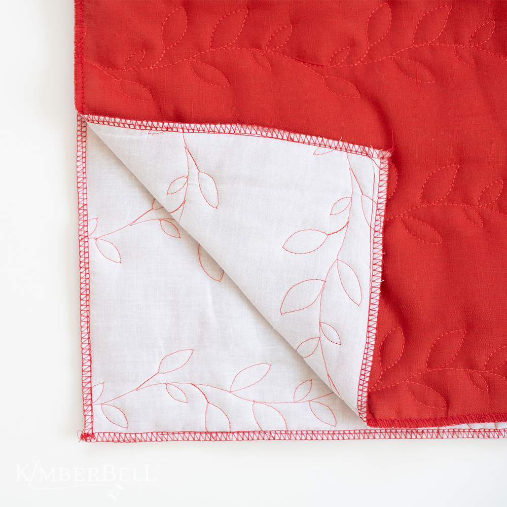 Kimberbell Quilted Pillow Cover Blank, Rust Linen KDKB263