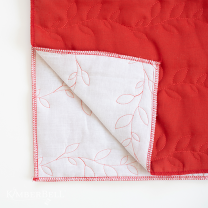 Kimberbell Quilted Pillow Cover Blank, Rust Linen KDKB263